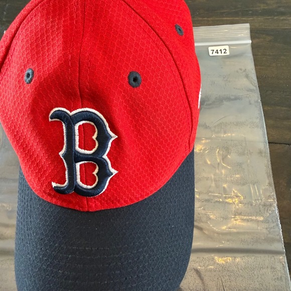 New Era Boston Red Sox Hat Mens OSFM Red Navy 9TWENTY Adjustable MLB Cap - Picture 12 of 12